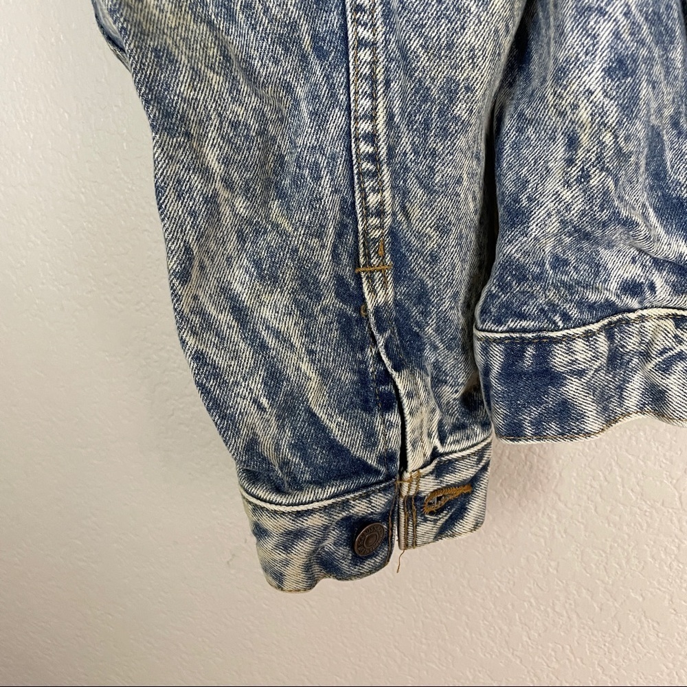 Levis Denim Bleached Jacket Vintage Size Large - Picture 2 of 10